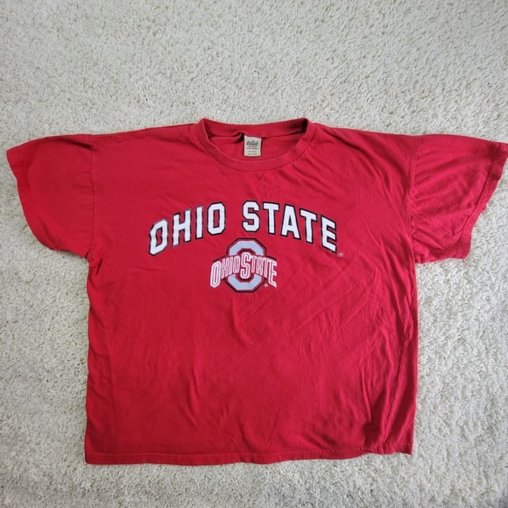 Big Ball Sports Ohio State‎ Buckeyes Red Graphic T-Shirt Mens Size Medium